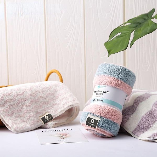 

towel dry hair cap absorbent thickened bathroom bath striped shower soft turban