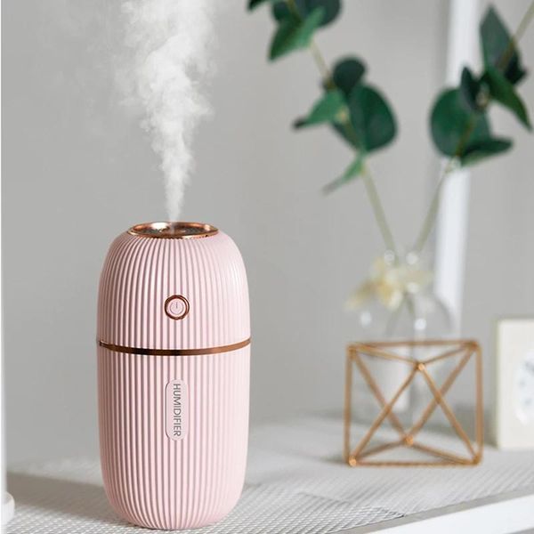 

humidifiers portable mini humidifier 300ml ultrasonic usb aroma essential oil diffuser romantic color night lamp mist maker humidificador