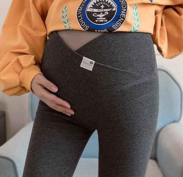 

maternity bottoms pregnant womens leggings low waist abdomen cotton stretch pants for women spring autumn casual leggings, baoma trousers, White