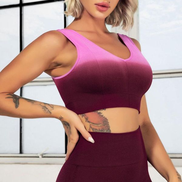 

yoga outfit sports bra woman athletic tank women gym vest clothing active without frame underwear