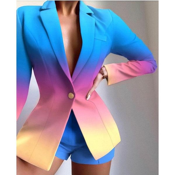 

women's suits & blazers casual printing fashion small suit wear, White;black