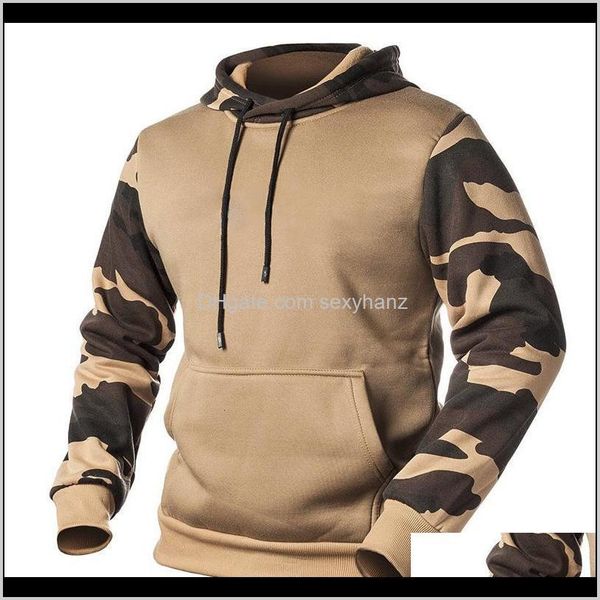 

& sweatshirts apparel drop delivery 2021 fashion camouflage hoodies men sweatshirt male camo autumn winter hoodie mens clothing qhzfe, Black