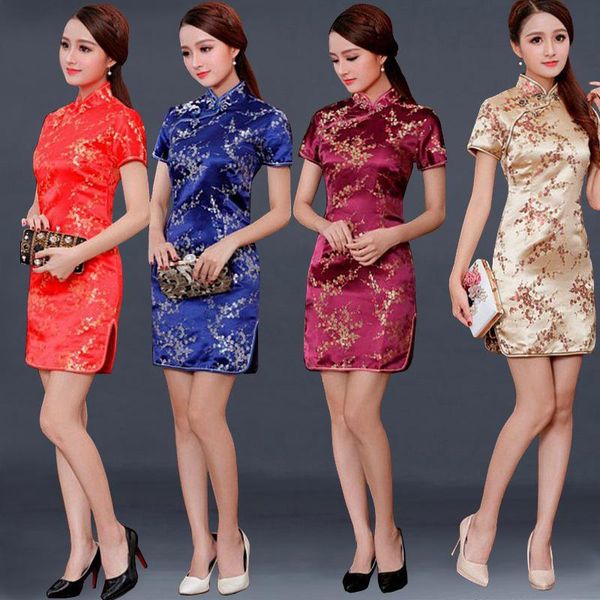 

ethnic clothing 2021 modern style women traditional cheongsam oriental bride wedding dresses evening party gown plus size 3xl 4xl 5xl 6xl, Red