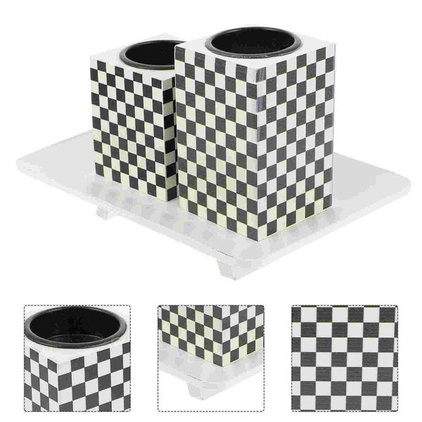 

candle holders 2pcs creative wooden candlesticks home