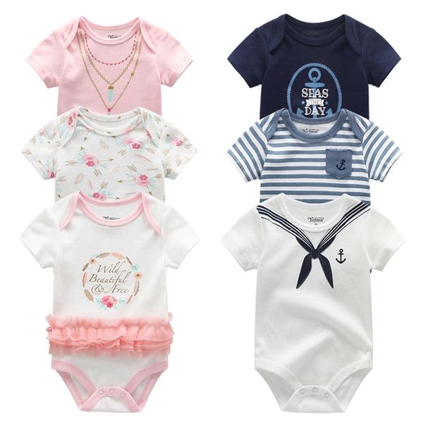 3 pçs / lote nascido bodysuits meninas roupas 0-12m roupas bebê roupas 100% algodão unicórnio menino roupas de bebe 211011