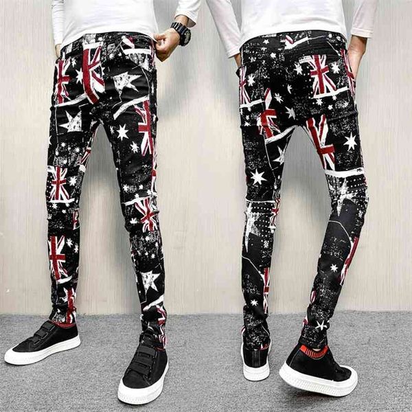 

casual outdoor jogger pants man pant kargo pantolon personality printing men sportswear breathable streetwear 210715, Black