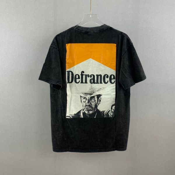 

22ss usa west cowboy horse vintage t shirt high street washed black tee spring summer men women skateboard fashion streetwear tshirt, White;black