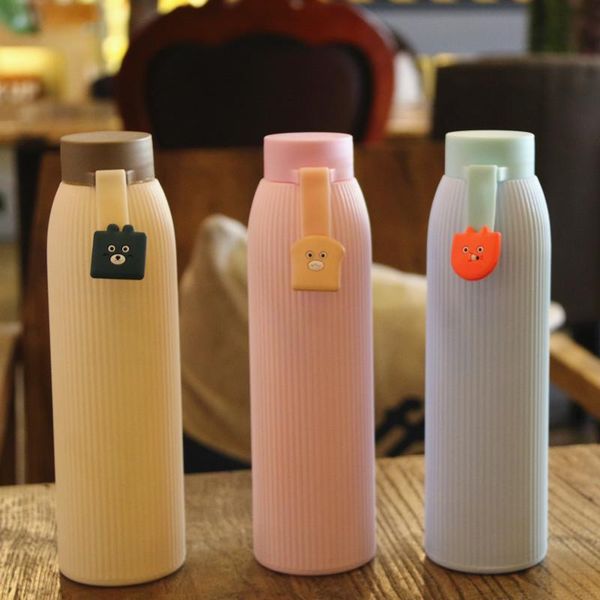 

mugs simple double layer glass cup handheld eco-friendly student couple cute anti-scald insulation