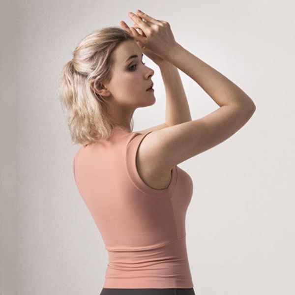 

yoga outfit summer products with padding short-sleeved female tight sports vest running breathable workout clothes