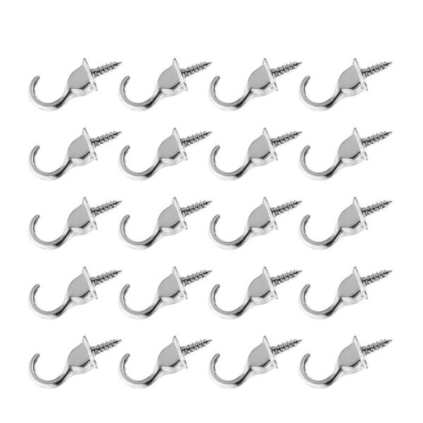 

20pcs quality household clothes hooks carbon steelÂ hooks (nickel-coated) & rails