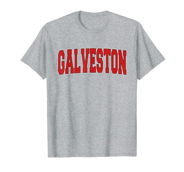 

galveston tx texas varsity style usa vintage sports t-shirt, White;black