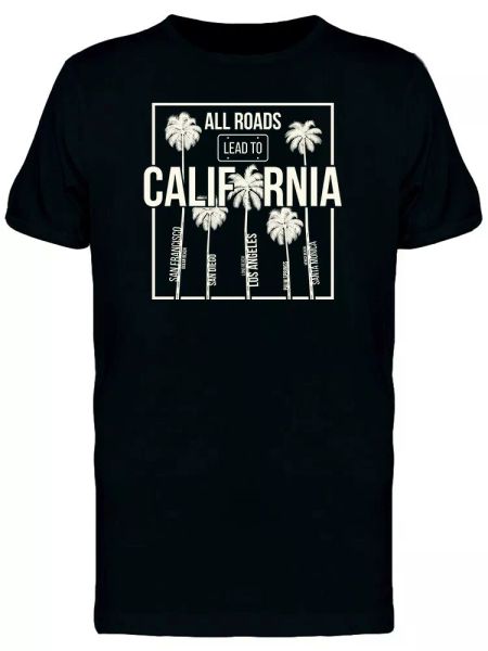 

Roads Lead To California Tee Men's -Image by Shutterstock, White;black