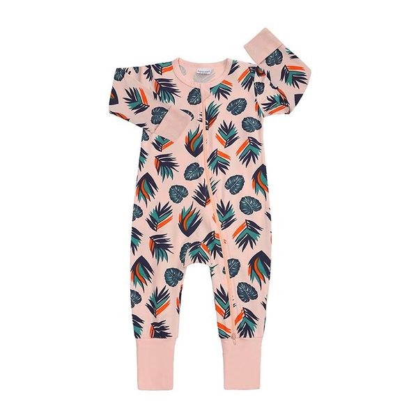 

jumpsuits style for born baby romper girl boy clothing long sleeve leaf pattern overalls infant clothes, Blue