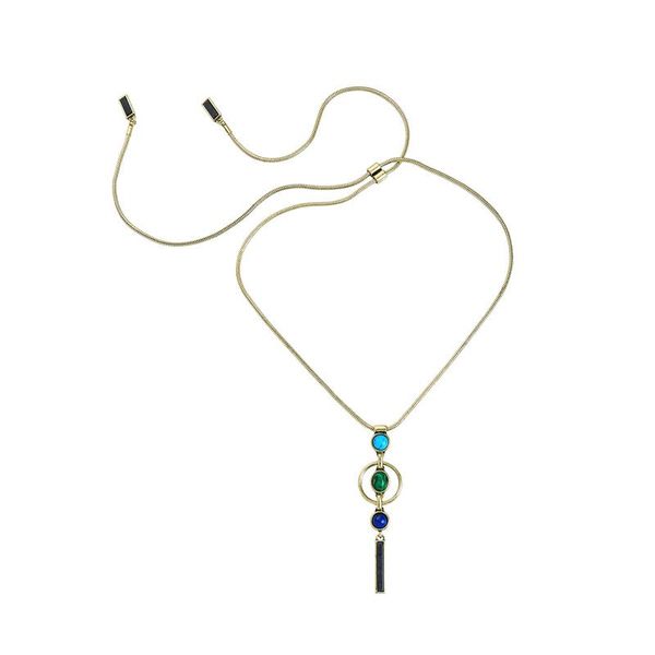 

pendant necklaces xl00451c 2021 classic adjustable chain circle pendnat necklace for women wholesale jewelry, Silver