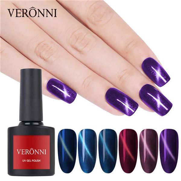 

nail gel art cat eye polish glue 12 color 10ml, Red;pink