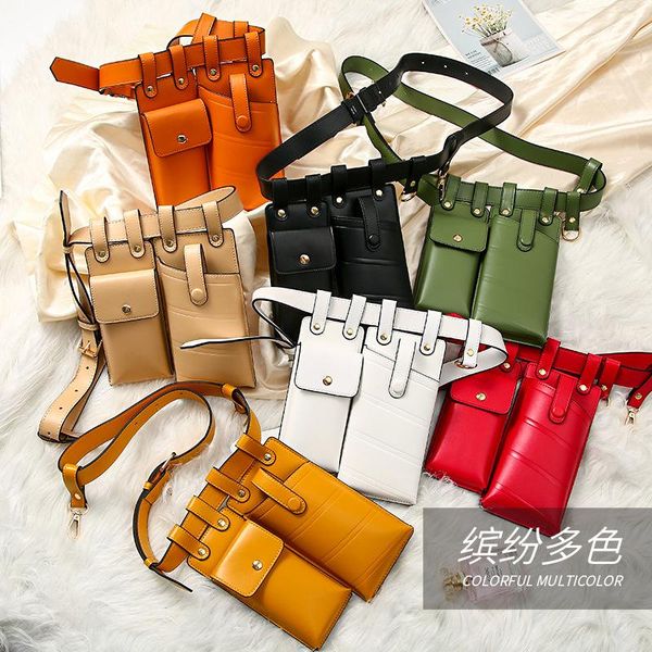 

women waist bag fashion leather belt crossbody chest bags girl fanny pack small phone shoulder strap packs