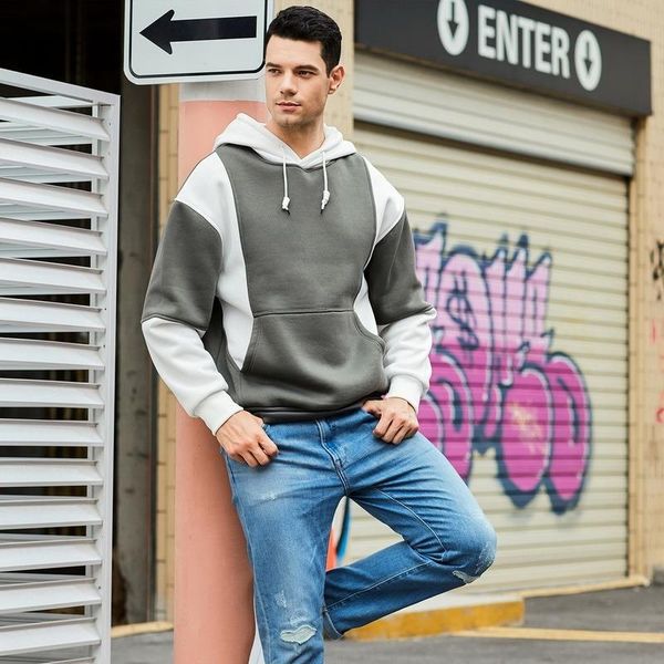 

men's hoodies & sweatshirts adisputent man 2021 autumn harajuku loose streetwear men fashion o neck pullover hoody mens, Black