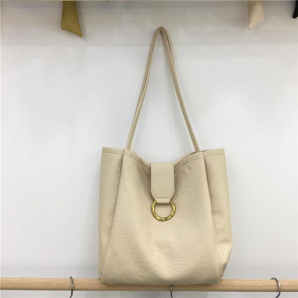 

evening bags washed soft leather tote bag women's shoulder large capacity fashion net red female
