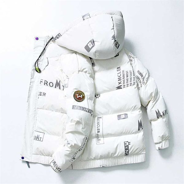 

men's down off-season new trend student light winter short waterproof jacket tide brand, Black