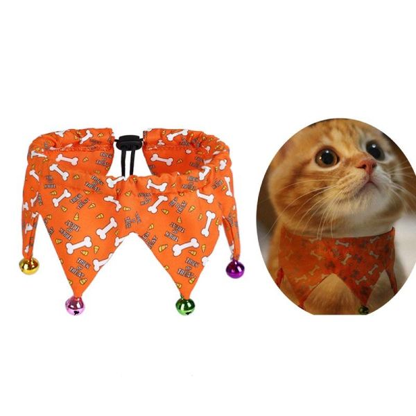 

cat collars & leads halloween collar cute with bells adjustable for cats dogs puppy kitten pet supplies accessaries decor