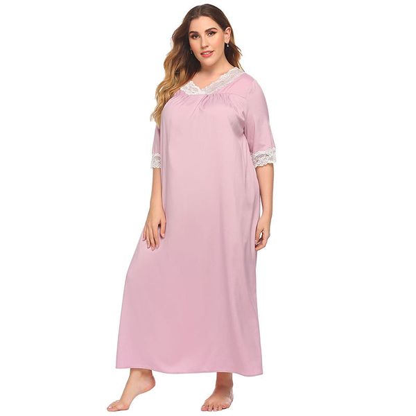 

plus size underwear women's decoration nightdress, Black;white