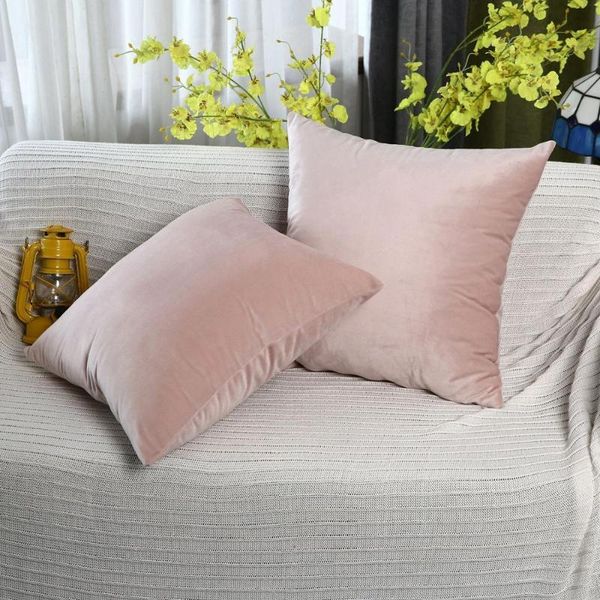 

60x60cm luxury velvet cushion cover pillow case green yellow pink gray home decorative sofa throw pillows cushion/decorative