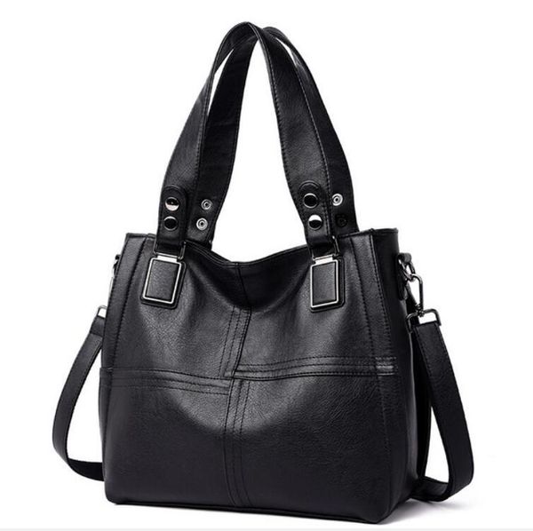 

women's handbags tote bags ladies leather casual minimalist stitching duffel