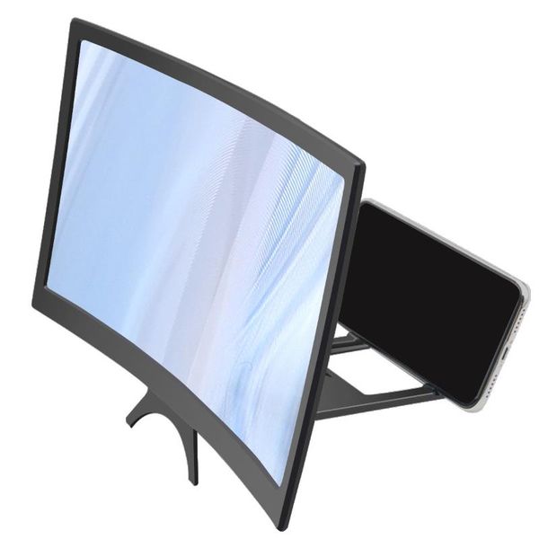 

projection screens 12inch phone screen enlarger curved magnifier with folding stand for mobile phones