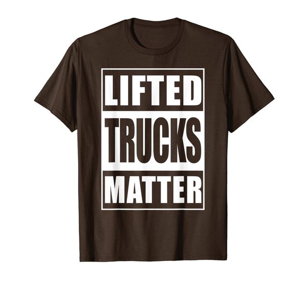 

lifted trucks matter t-shirt, White;black