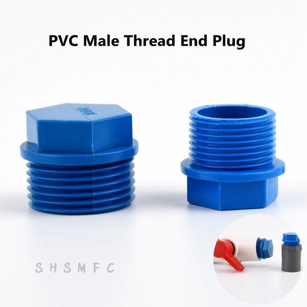 

watering equipments 5-100pcs 1/2" 3/4" 1'' inch pvc male thread pipe plug micro end caps garden irrigation joints fish tan