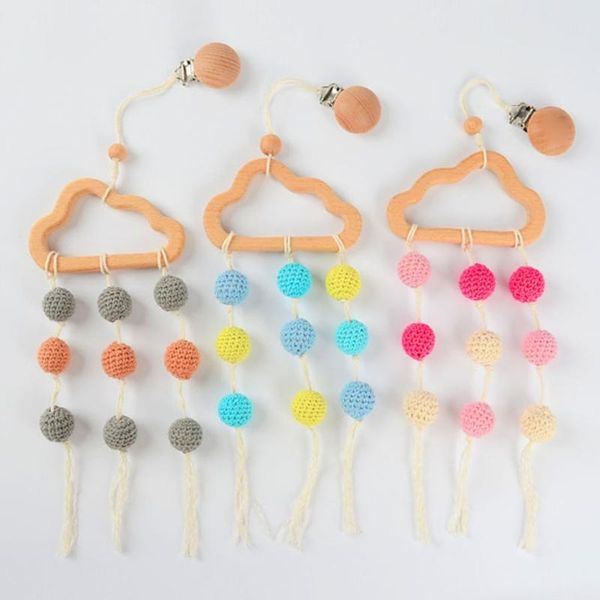 

stroller parts & accessories baby pendant beech cloud tassel rattle pacifier chain clip bed bell nipple holder crochet bead crib pram toy gi