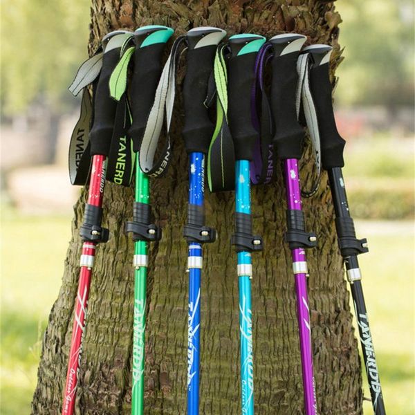 

trekking poles 2021 multifunctional walking stick pole folding metal outdoor
