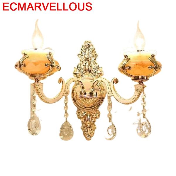 

bedroom wandlampe mural interieur lampara de sconce crystal aplique luz pared light for home applique murale luminaire wall lamp