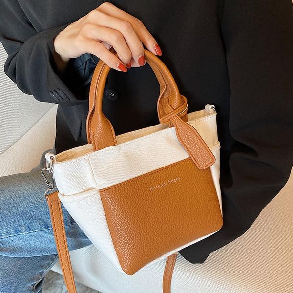 

evening bags large-capacity and high-quality summer shoulder bag 2021 hit color fashion women's designer messenger canvas bucket