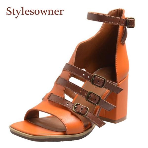 

high-heeled sandals 2021 wild thick-heeled fairy style small fresh and simple one-word buckle women's shoes, Black