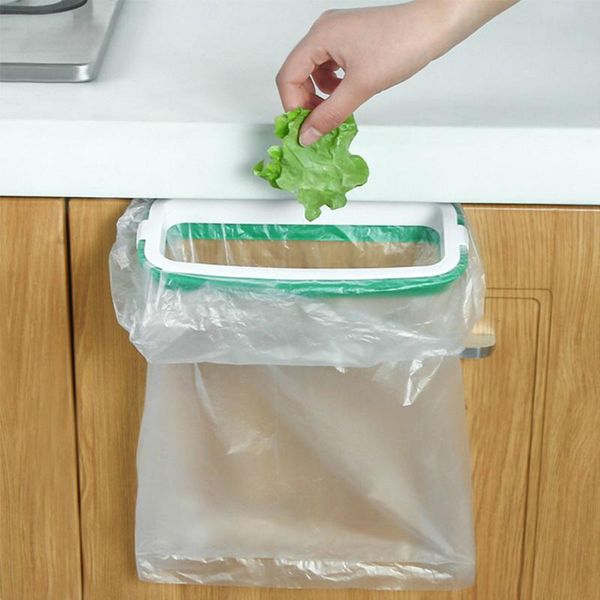 

waste bins kitchen trash can bin hanging garbage bag holder cupboard plastic sack shelf home organizing tool