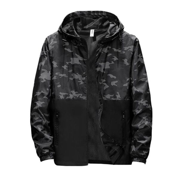 

men's jackets 2022 autumn winter printed hooded windproof outdoor loose fashion casual zipper bomber jacket coat for men #40, Black;brown