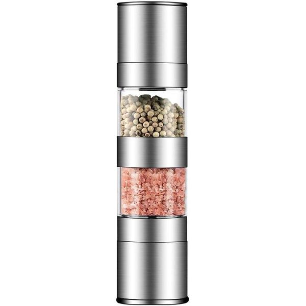 

manual coffee grinders au -2 in 1 salt and pepper grinder set,stainless steel with adjustable ceramic rotor, mill sha