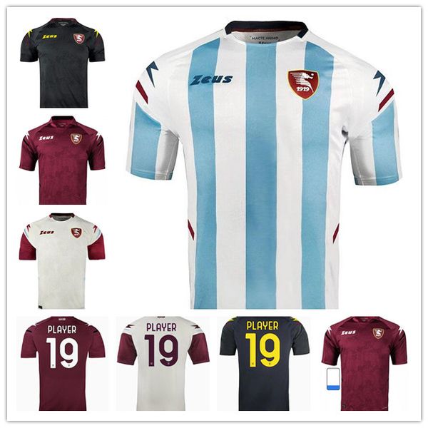 

21/22 salernitana soccer jerseys fourth 7 ribery bonazzoli belec gyomber jaroszynski coulibal 2021 2022 football shirt uomini vestiti da cal, Black