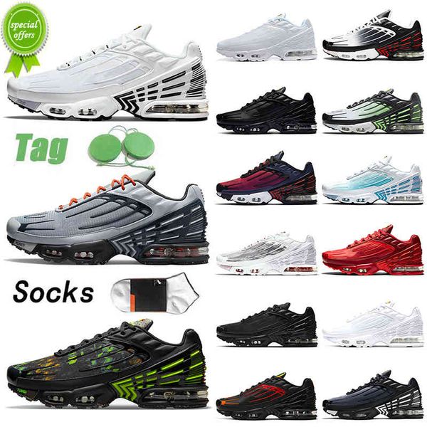 

35-45 2021 men womens tn plus 3 running shoes tuned mens sneakers orange red iridescent mesh triple white black crater laser blue deep royal