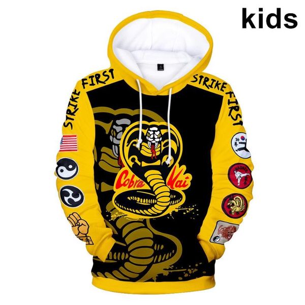 

men's hoodies & sweatshirts trendy the karate kai 3d boys/girls long sleeve hoodie fashion kids/sweatshirt pullovers, Black