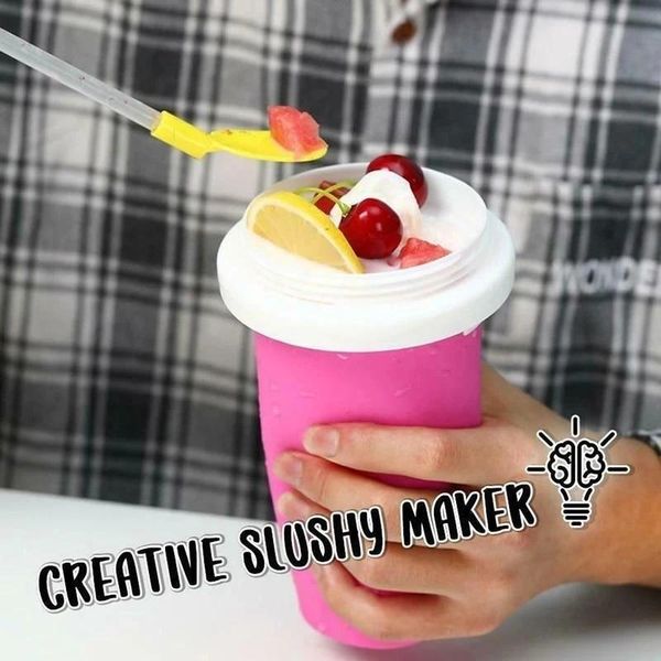 

quick-frozen smoothies durable slush ice cream maker squeeze cooling cup milkshake