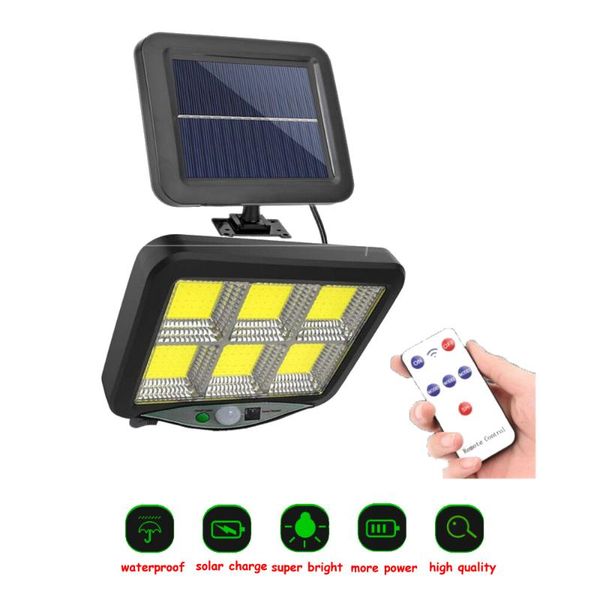 

solar lamps seperable street light led outdoor lamp powerful remote control pir motion sensor garden wall decorative