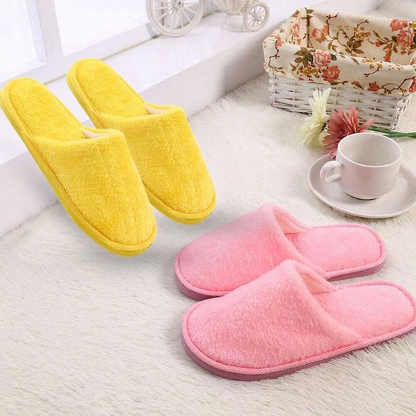 

autumn winter home indoor cotton slippers fleece thick-soled non-slip foam thermals shoes pantuflas mujer, Black