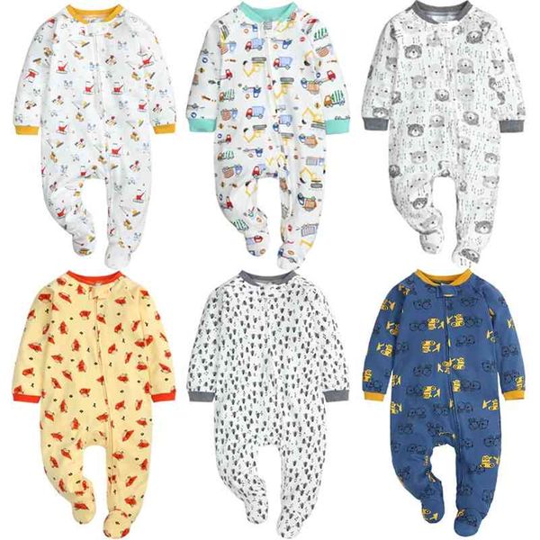 Cotone Neonato Vestiti Pagliaccetti Tuta Abbigliamento per bambini Per neonati Pijama Costumi Indumenti da notte 210413