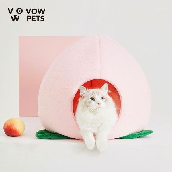 

cat beds & furniture peach litter comfortable soft warm house pet supplies enclosed lovely bed villa 2021 vow pets nest1