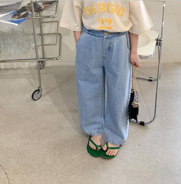 

arrival girls denim long pants spring fashion jean 2-7 years ye724 jeans, Blue