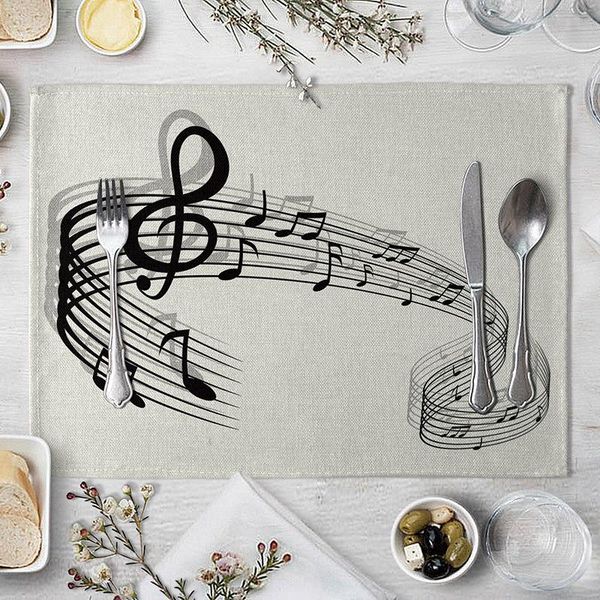 

mats & pads note art stripes mat tableware drink cup for kitchen dining table placemat accessories