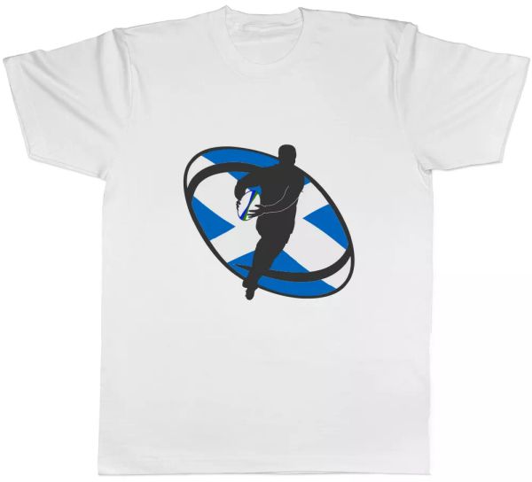

scotland rugby mens t-shirt, White;black