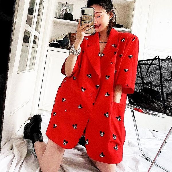 

women's blouses & shirts korea style summer women cartoon pattern short sleebe loose thin blouse clothes for fashion blusas sl450, White